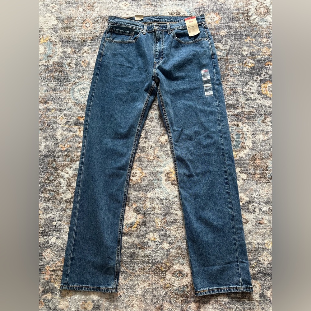 NWT Levi’s 505 Straight Fit Medium Wash Jeans - Size 34x34 - Picture 5 of 13